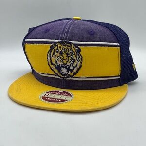 New Era LSU Tigers Trucker Style SnapBack Hat New